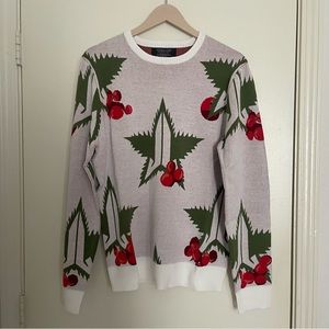 Jeffree Star White Winter Leaf Sweater Unisex